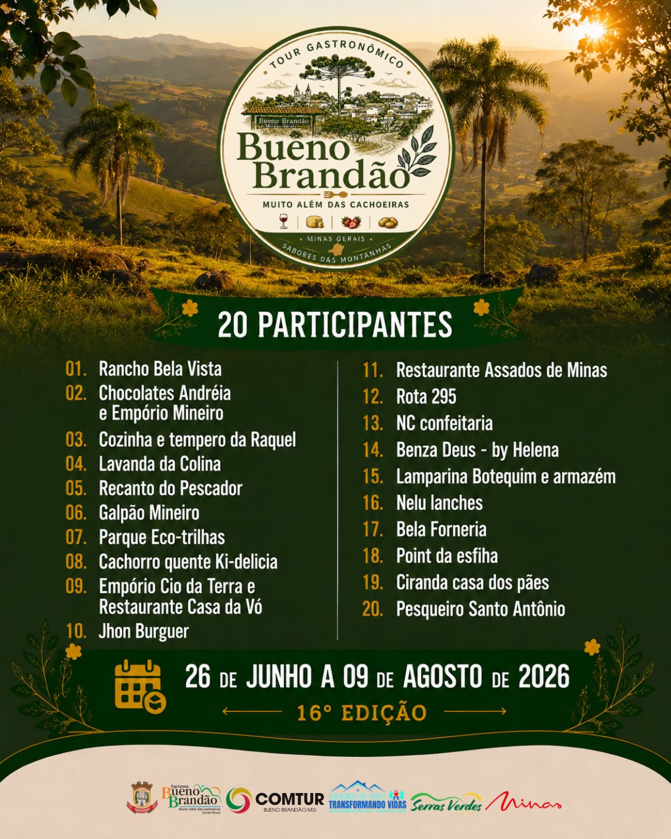 Postagem feita no Instagram do Turismo